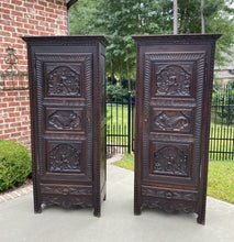 Load image into Gallery viewer, Antique French Bonnetiere Cabinet Wardrobe Armoire Oak Neo Renaissance 2 of 2