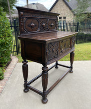 Load image into Gallery viewer, Antique English Jacobean Sideboard Server Buffet Cabinet Oak Tudor