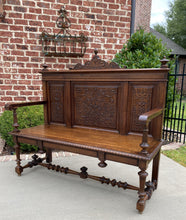 Load image into Gallery viewer, Antique French Bench Renaissance Revival Settee Entry Hall Bench Walnut