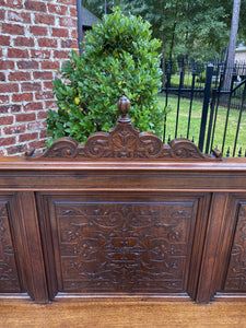 Antique French Bench Renaissance Revival Settee Entry Hall Bench Walnut