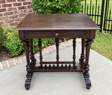 Load image into Gallery viewer, Antique French Table Side Table Hall Entry End Table Nightstand w Drawer Oak