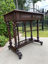 Load image into Gallery viewer, Antique French Table Side Table Hall Entry End Table Nightstand w Drawer Oak