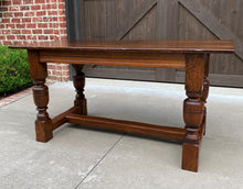 Load image into Gallery viewer, Antique English Farm Table Breakfast Table Kitchen Island Farmhouse Oak 60&quot; W