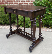 Load image into Gallery viewer, Antique French Table Side Table Hall Entry End Table Nightstand w Drawer Oak