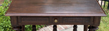 Load image into Gallery viewer, Antique French Table Side Table Hall Entry End Table Nightstand w Drawer Oak