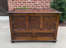 Load image into Gallery viewer, Antique English Blanket Box Chest Trunk Coffer Storage Chest Jacobean Tudor Oak