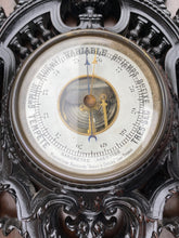 Load image into Gallery viewer, Antique French Barometer Thermometer Knights Scroll French Flourish