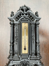 Load image into Gallery viewer, Antique French Barometer Thermometer Knights Scroll French Flourish