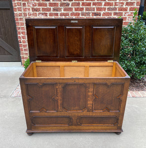 Antique English Blanket Box Chest Trunk Coffer Storage Chest Jacobean Tudor Oak