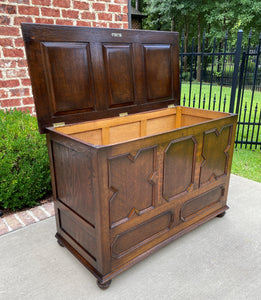 Antique English Blanket Box Chest Trunk Coffer Storage Chest Jacobean Tudor Oak