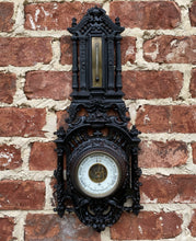 Load image into Gallery viewer, Antique French Barometer Thermometer Knights Scroll French Flourish