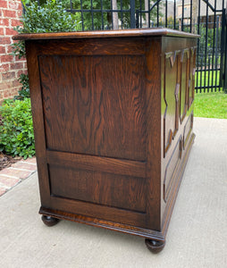 Antique English Blanket Box Chest Trunk Coffer Storage Chest Jacobean Tudor Oak