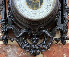 Load image into Gallery viewer, Antique French Barometer Thermometer Knights Scroll French Flourish