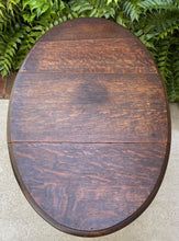 Load image into Gallery viewer, Antique English Table BARLEY TWIST Drop Leaf Gateleg Oak Table Oval