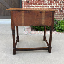 Load image into Gallery viewer, Antique English Desk Console Entry Writing Table Drawer Gothic Drop Finial Oak