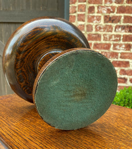 Antique English Oak Barley Twist Compote Pedestal Bowl