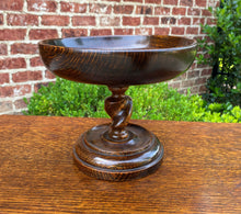 Load image into Gallery viewer, Antique English Oak Barley Twist Compote Pedestal Bowl