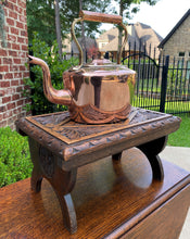 Load image into Gallery viewer, Antique English Copper Brass Tea Kettle Coffee Pitcher Hand Seamed