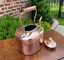 Load image into Gallery viewer, Antique English Copper Brass Tea Kettle Coffee Pitcher Hand Seamed