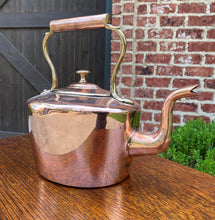 Load image into Gallery viewer, Antique English Copper Brass Tea Kettle Coffee Pitcher Hand Seamed