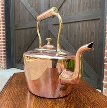 Load image into Gallery viewer, Antique English Copper Brass Tea Kettle Coffee Pitcher Hand Seamed