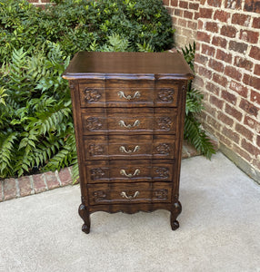 Antique French Louis XV Chest of Drawers PETITE Lingerie Jewelry Nightstand Oak