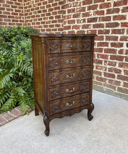 Antique French Louis XV Chest of Drawers PETITE Lingerie Jewelry Nightstand Oak