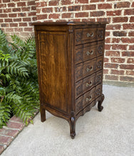 Load image into Gallery viewer, Antique French Louis XV Chest of Drawers PETITE Lingerie Jewelry Nightstand Oak