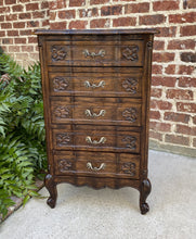 Load image into Gallery viewer, Antique French Louis XV Chest of Drawers PETITE Lingerie Jewelry Nightstand Oak