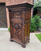 Load image into Gallery viewer, Antique Wine Cabinet Bar Armoire French Belgian Bruegel Style Oak Renaissance