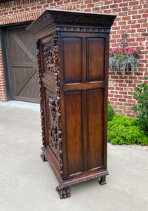 Antique Wine Cabinet Bar Armoire French Belgian Bruegel Style Oak Renaissance