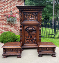 Load image into Gallery viewer, Antique Wine Cabinet Bar Armoire French Belgian Bruegel Style Oak Renaissance