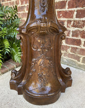 Load image into Gallery viewer, Antique Italian Pedestal Plant Stand Display Table Walnut Baroque 38&quot; Book Rest