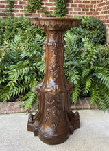 Load image into Gallery viewer, Antique Italian Pedestal Plant Stand Display Table Walnut Baroque 38&quot; Book Rest