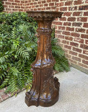 Load image into Gallery viewer, Antique Italian Pedestal Plant Stand Display Table Walnut Baroque 38&quot; Book Rest