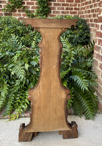 Antique Italian Pedestal Plant Stand Display Table Walnut Baroque 38" Book Rest