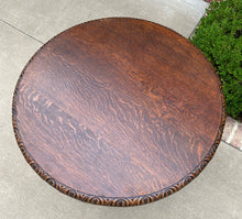 Load image into Gallery viewer, Antique French ROUND Table Entry Sofa Foyer Coffee Table Renaissance Revival Oak