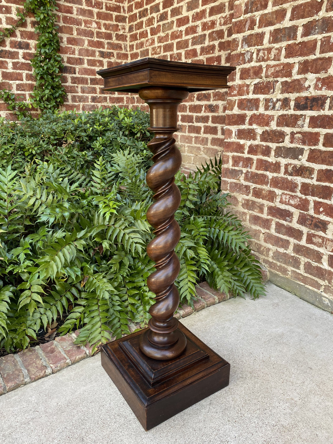 Antique French Pedestal Plant Stand Bronze Display Table BARLEY TWIST 1 of 2 45