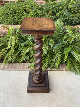 Load image into Gallery viewer, Antique French Pedestal Plant Stand Bronze Display Table BARLEY TWIST 2 of 2 45&quot;
