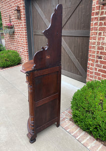 Antique French Corner Cabinet Black Forest Cabinet Cupboard Carved Oak Drawer