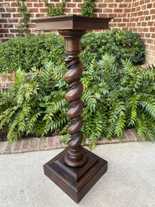 Antique French Pedestal Plant Stand Bronze Display Table BARLEY TWIST 2 of 2 45"