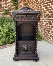 Load image into Gallery viewer, Antique French Cabinet Marble Top Renaissance Gothic Revival Barley Twist 19th C