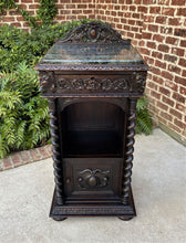 Load image into Gallery viewer, Antique French Cabinet Marble Top Renaissance Gothic Revival Barley Twist 19th C