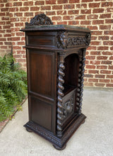 Load image into Gallery viewer, Antique French Cabinet Marble Top Renaissance Gothic Revival Barley Twist 19th C