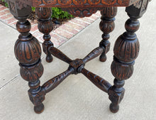 Load image into Gallery viewer, Antique French Table Octagonal Renaissance Revival Carved Oak 19th C