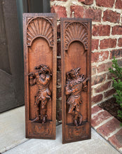 Load image into Gallery viewer, Antique French Wall Plaques Hanging Decor Carved Oak Court Jesters