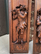 Load image into Gallery viewer, Antique French Wall Plaques Hanging Decor Carved Oak Court Jesters