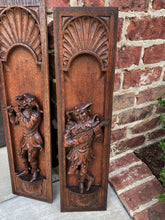 Load image into Gallery viewer, Antique French Wall Plaques Hanging Decor Carved Oak Court Jesters