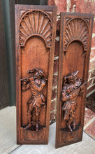 Load image into Gallery viewer, Antique French Wall Plaques Hanging Decor Carved Oak Court Jesters