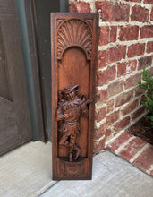 Load image into Gallery viewer, Antique French Wall Plaques Hanging Decor Carved Oak Court Jesters